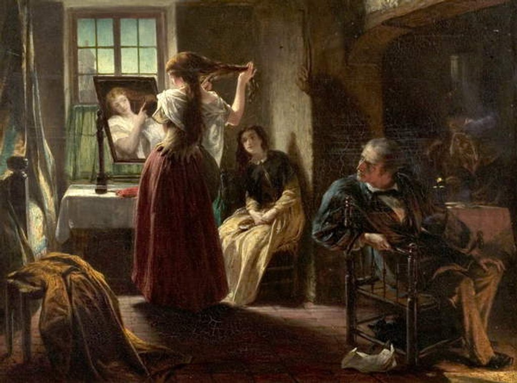 Detail of The Origin of the Combing Machine by Alfred W. Elmore