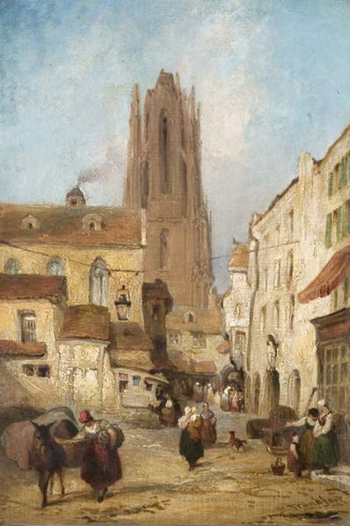 Detail of Street Scene in Frankfurt, Germany by George Jones