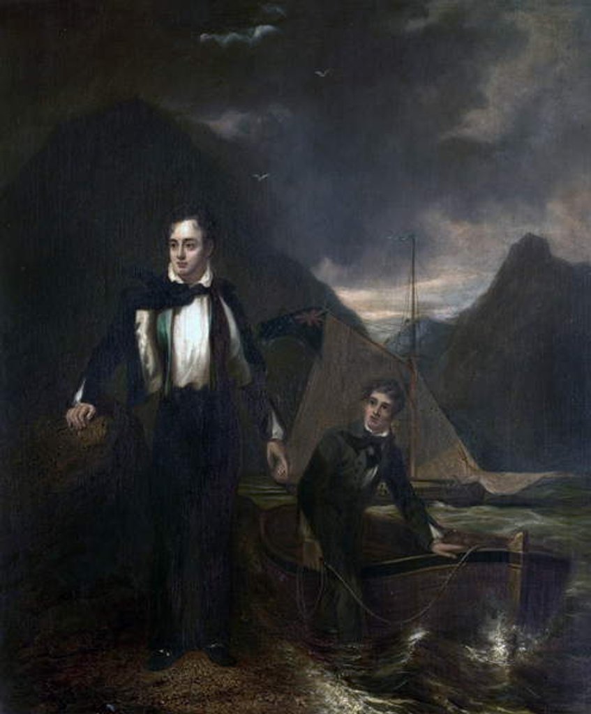 Detail of 6th Lord Byron and his Servant Robert Rushton by George Sanders