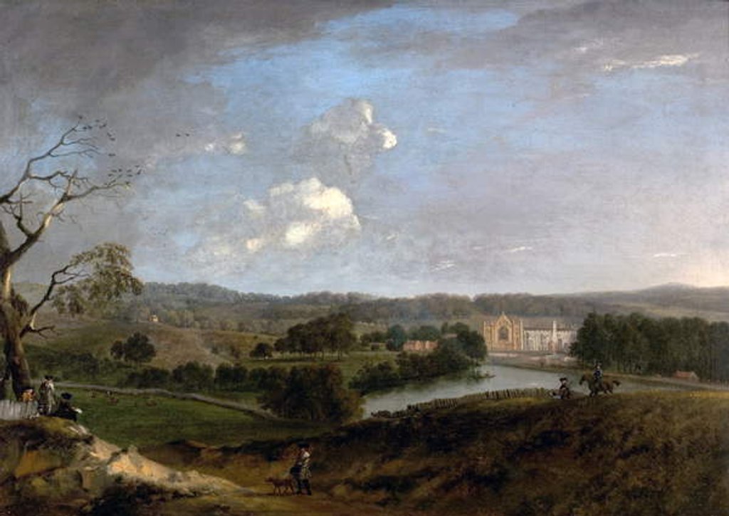 Detail of West View of Newstead Abbey, Nottinghamshire, 1726 by Peter Tillemans