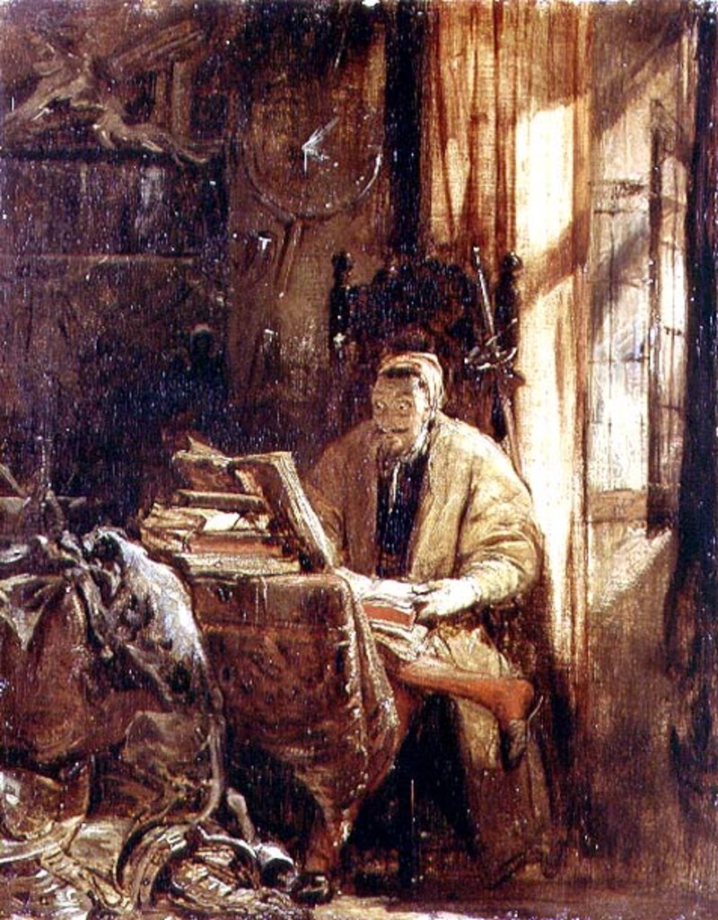Detail of Don Quixote in his Study by Richard Parkes Bonington