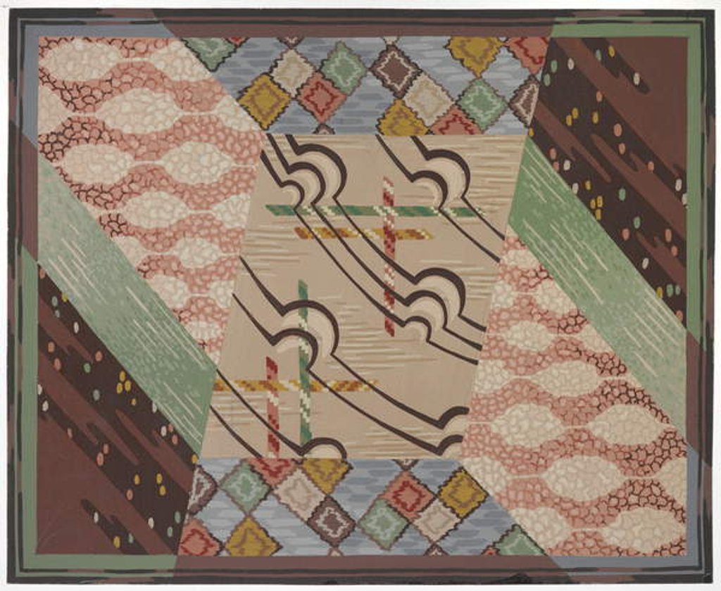 Detail of Carpet design by English School