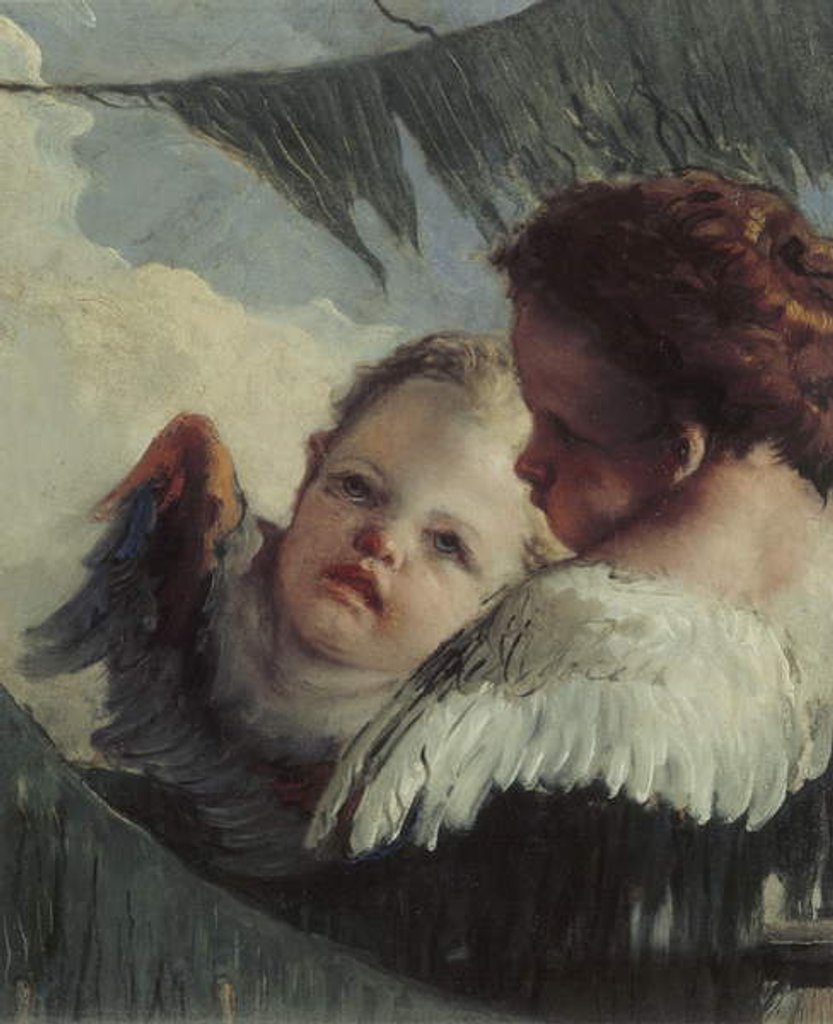 Detail of Two Heads of Angels, 1767 by Giovanni Battista Tiepolo
