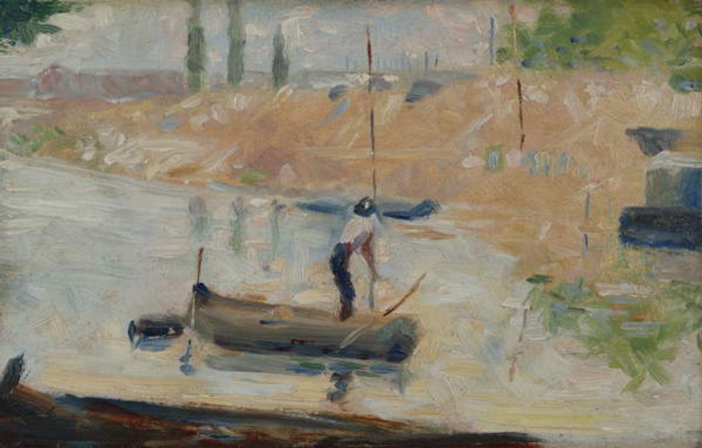 Detail of Man in a boat, c.1884 by Georges Pierre Seurat