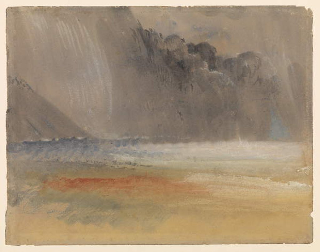 Detail of Heaped thundercloud over sea and land, c.1835-40 by Joseph Mallord William Turner