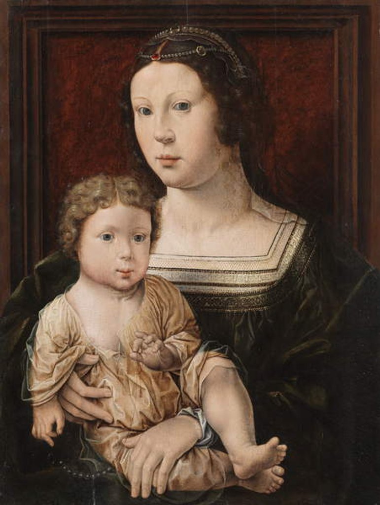 Detail of Virgin and Child 1521 by Jan  Gossaert
