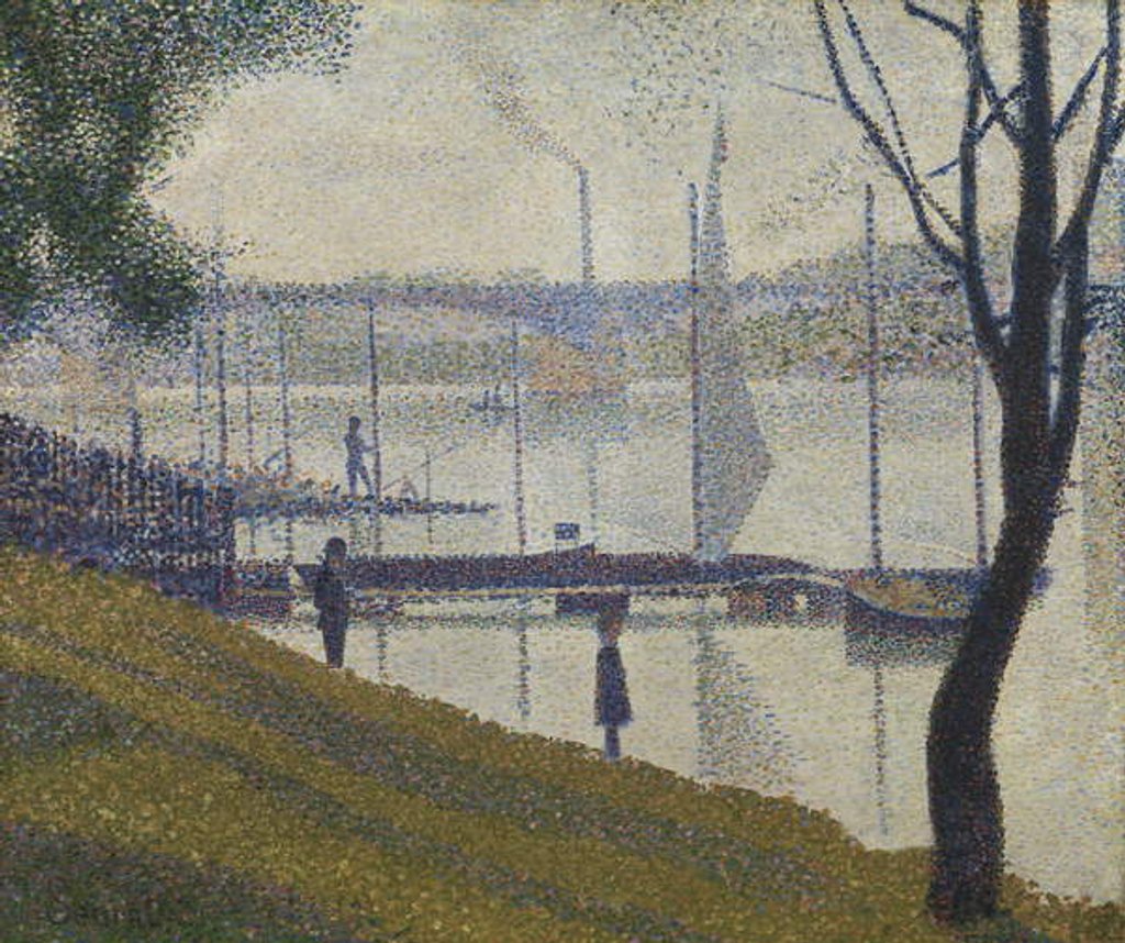 Detail of Bridge at Courbevoie, 1886-87 by Georges Pierre Seurat