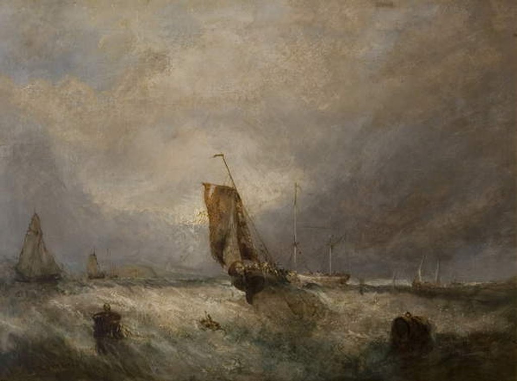 Detail of Seascape, c.1840 by George the Elder (after) Chambers