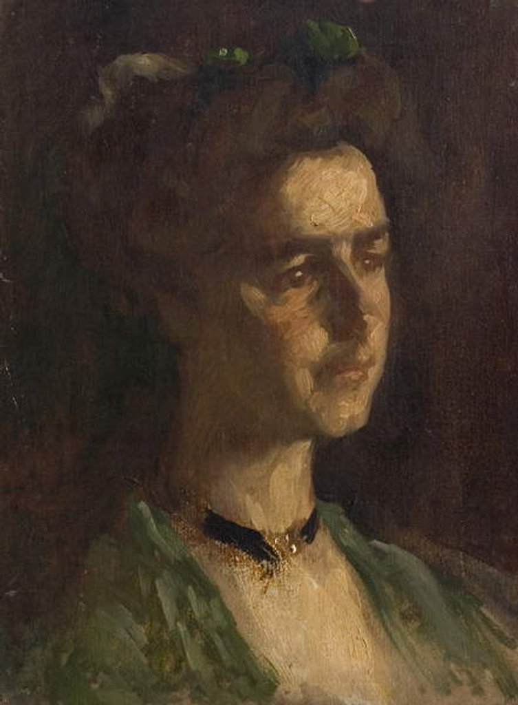 Detail of A Dolly Varden Cap, early 20th century by Charles Gogin