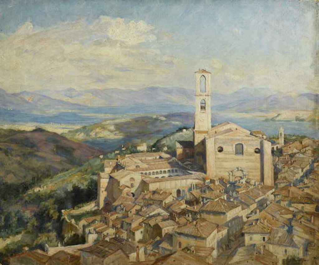 Detail of The Roofs of Perugia, 1911 by Susan Isabel Dacre