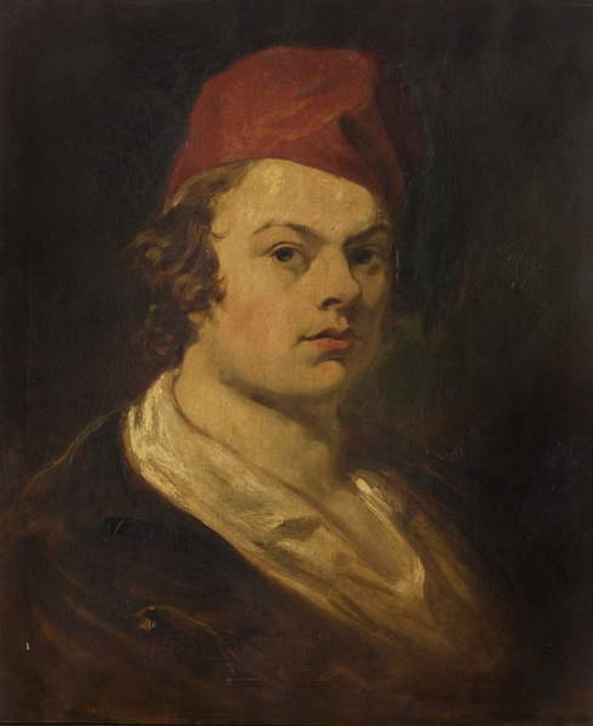 Detail of Portrait of an Unknown Man in a Red Cap, 1851 by William Thomas Roden