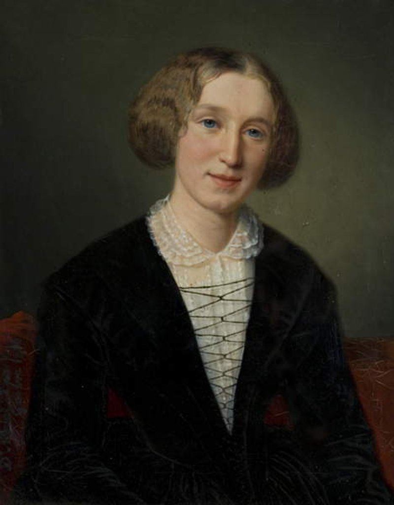 Detail of George Eliot, Mary Ann Evans, 1880-81 by François d' Albert-Durade