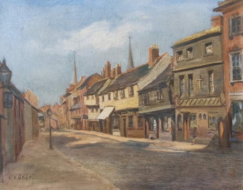 Detail of Little Park Street, Coventry, Showing the First Catholic Church, late 19th-20th century by Cathleen M. Gibbs