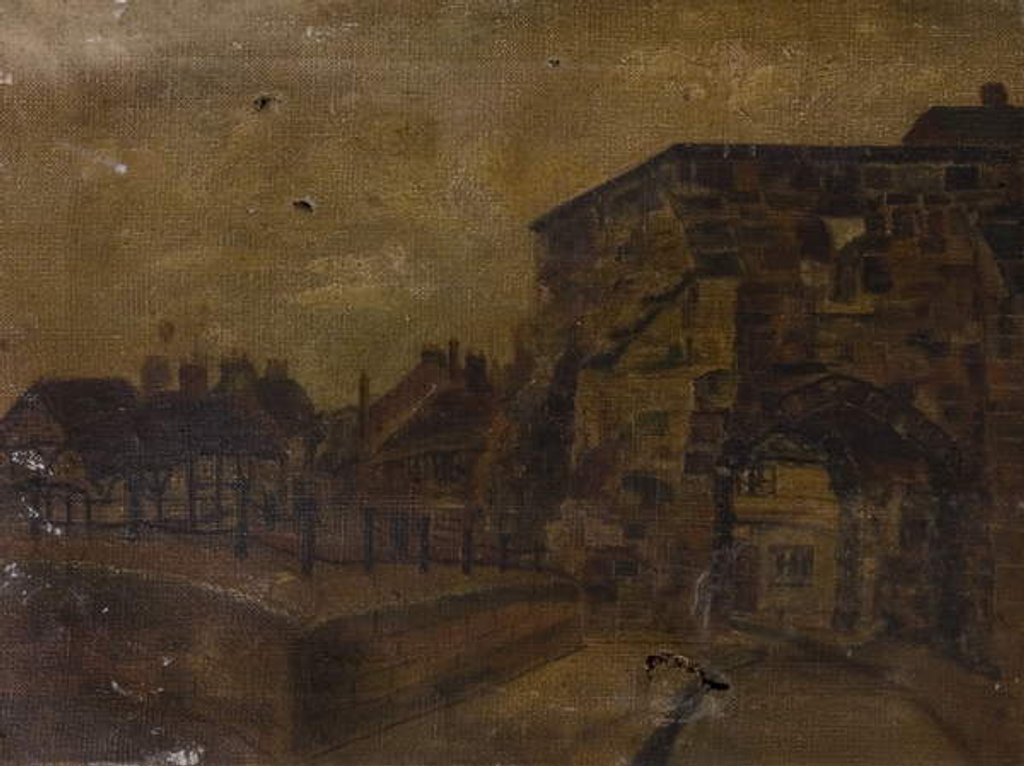 Detail of Around Cook Street Gate, Coventry, c.1900 by Edith Elsegood Burrows
