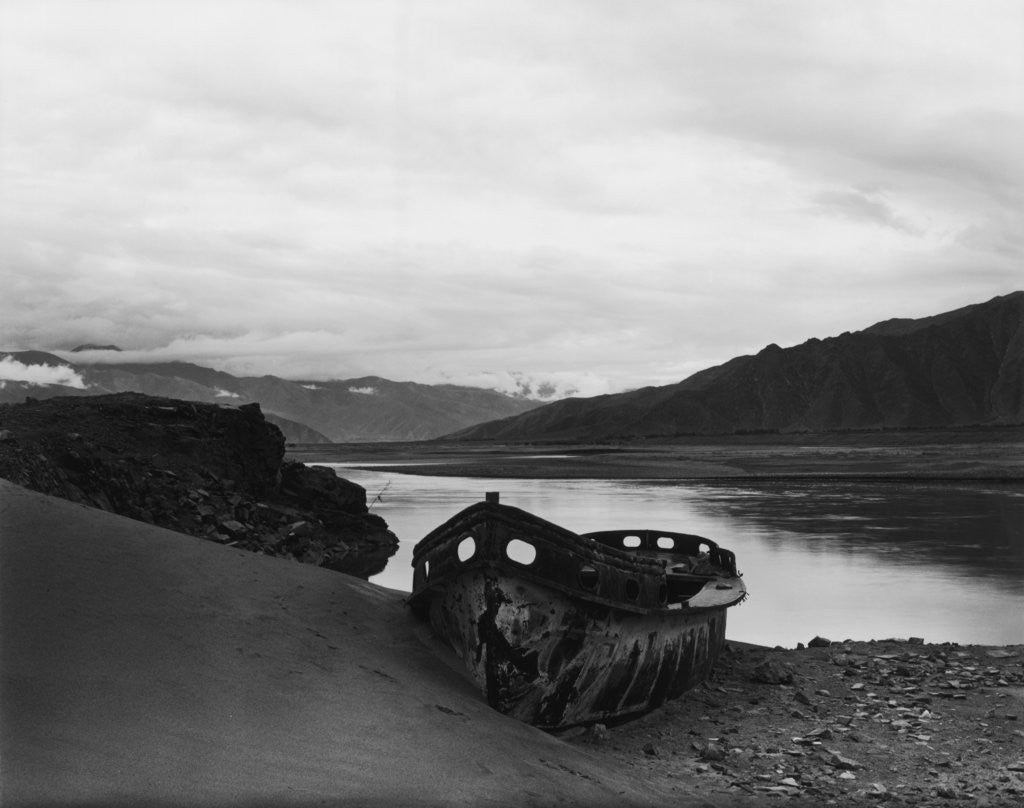 Detail of Abandoned Boat on Himalayan Lakeshore by Anonymous