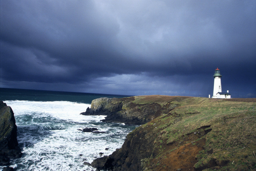 Detail of Yaquina Head Lighthouse at Dusk by Anonymous