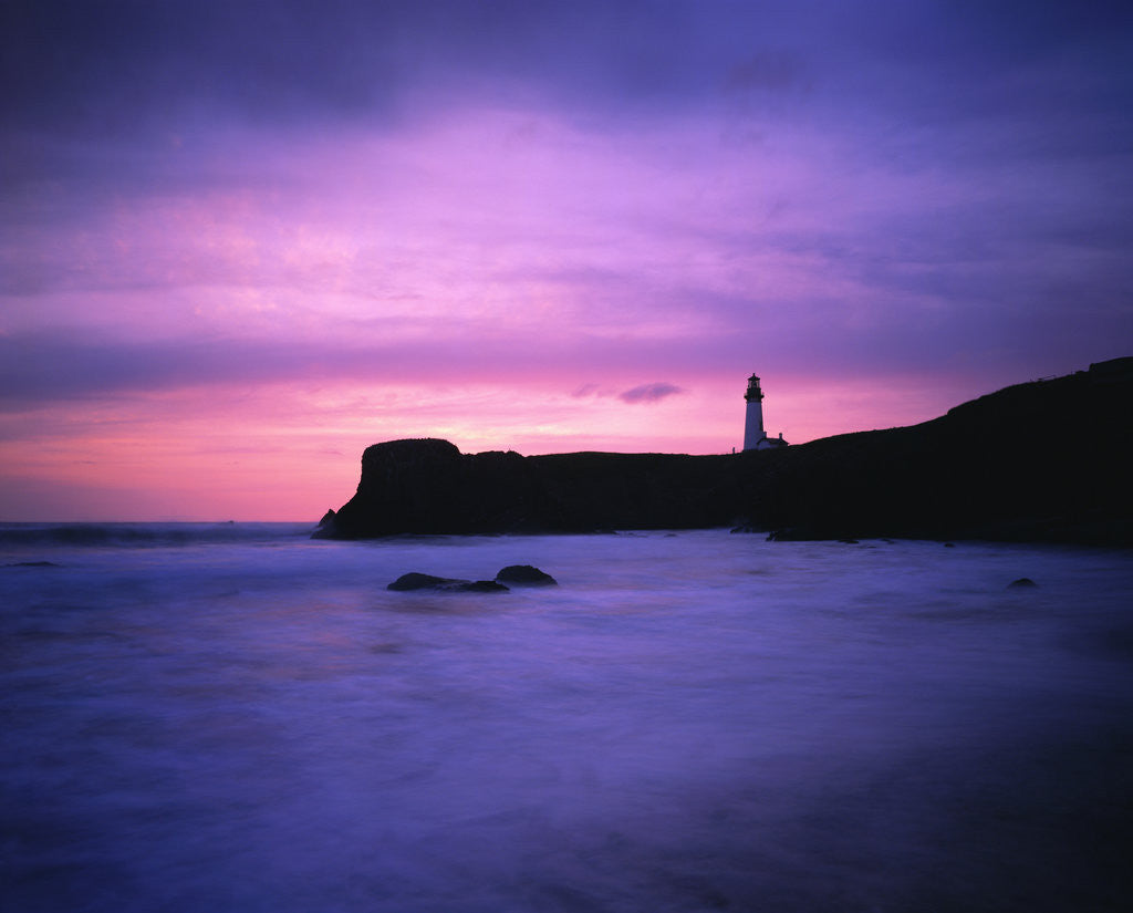 Detail of Yaquina Head Lighthouse at Sunset by Anonymous