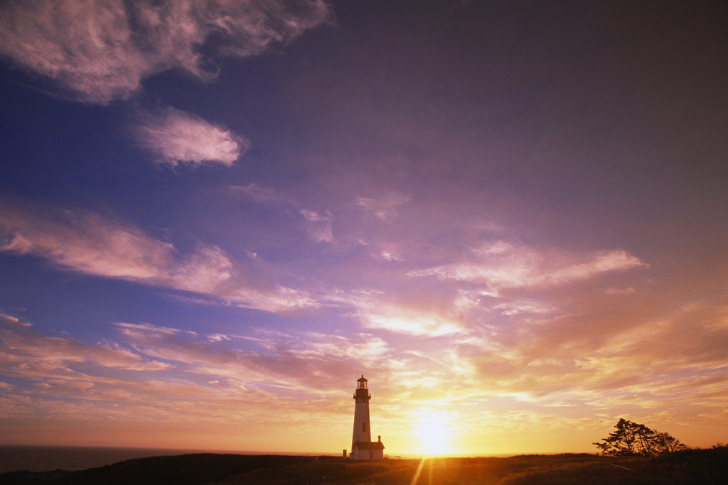 Detail of Sunset at Yaquina Head Lighthouse by Anonymous