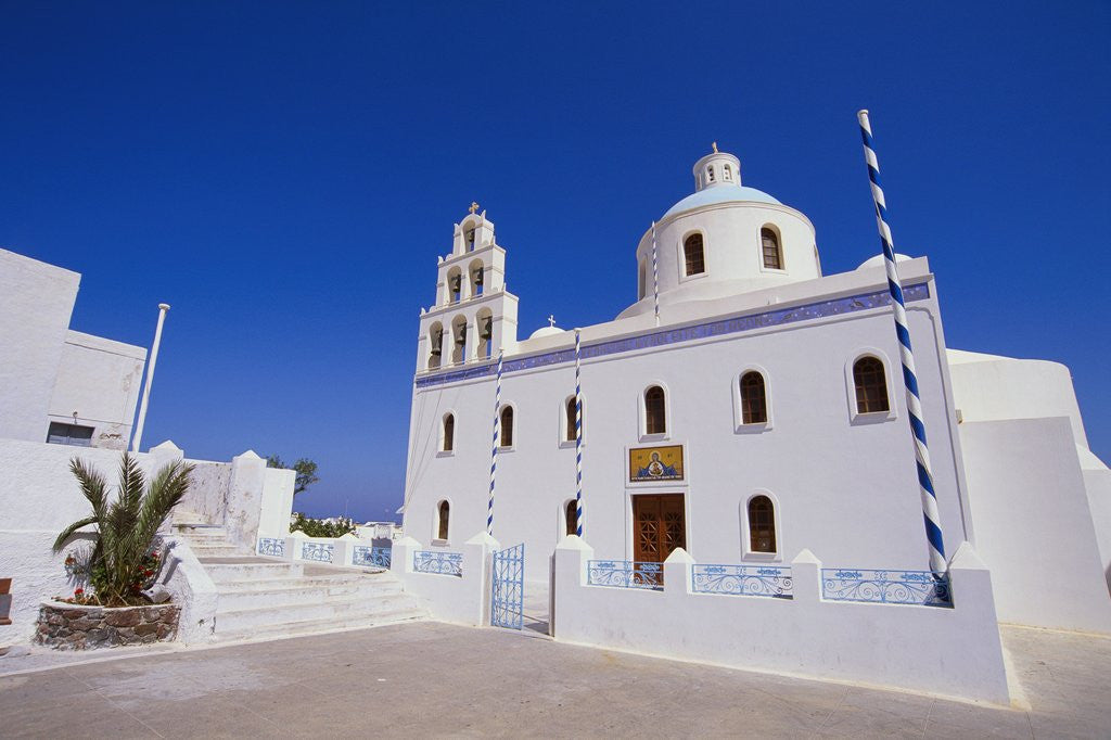Detail of Church in Oia Village on Thira in Greece by Anonymous