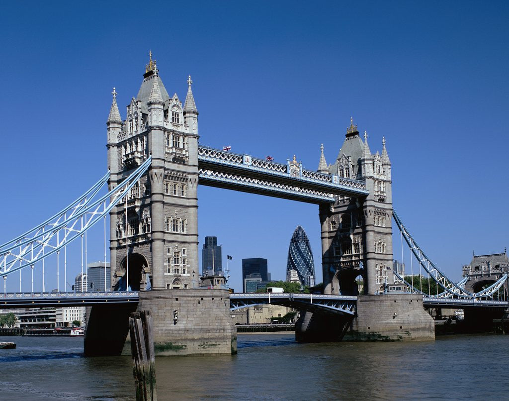 Detail of Tower Bridge in London by Corbis