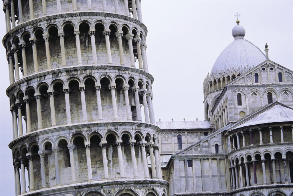 Detail of Leaning Tower of Pisa and Cathedral of Pisa by Anonymous