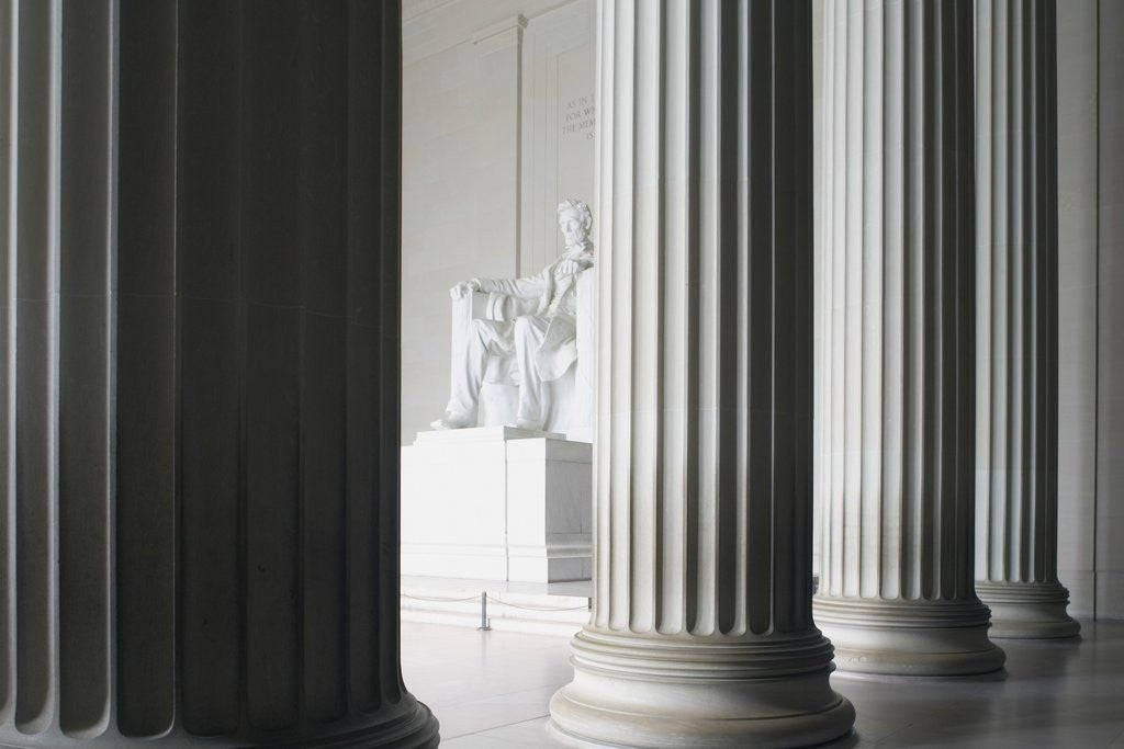 Detail of Lincoln Memorial by Corbis