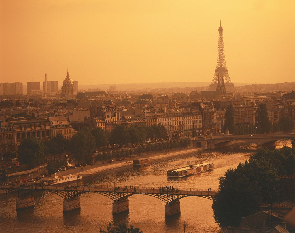 Detail of Paris and Eiffel Tower by Anonymous
