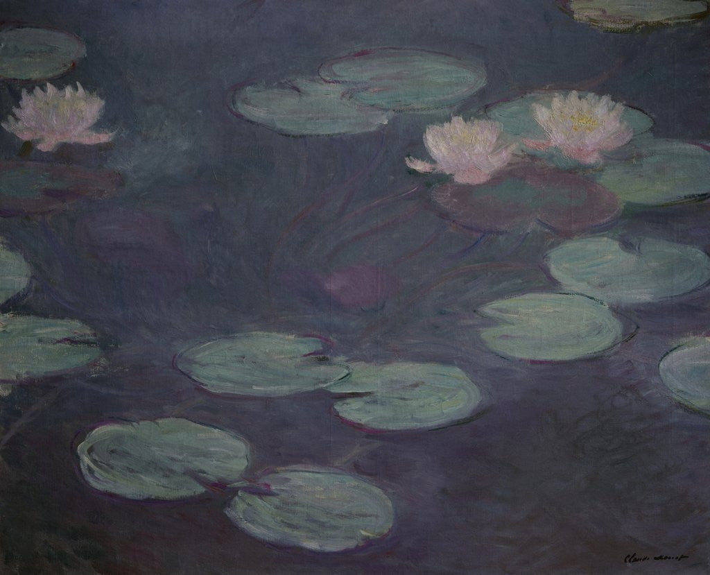 Detail of Pink Water Lilies by Claude Monet