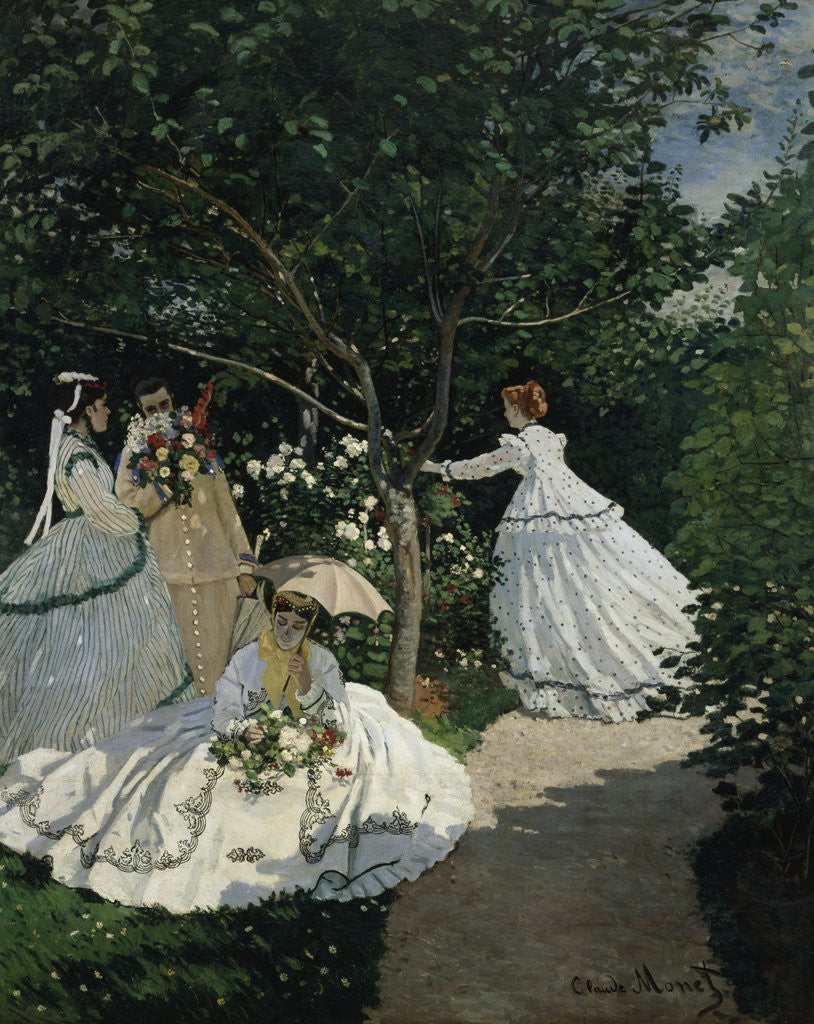 Detail of Women in a Garden by Claude Monet