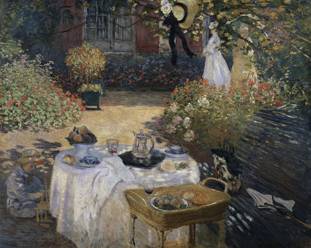 Detail of The Lunch by Claude Monet