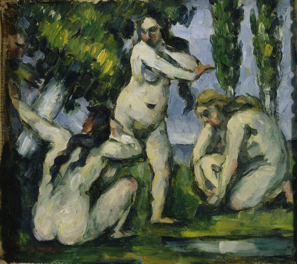 Detail of Three Bathers by Paul Cezanne