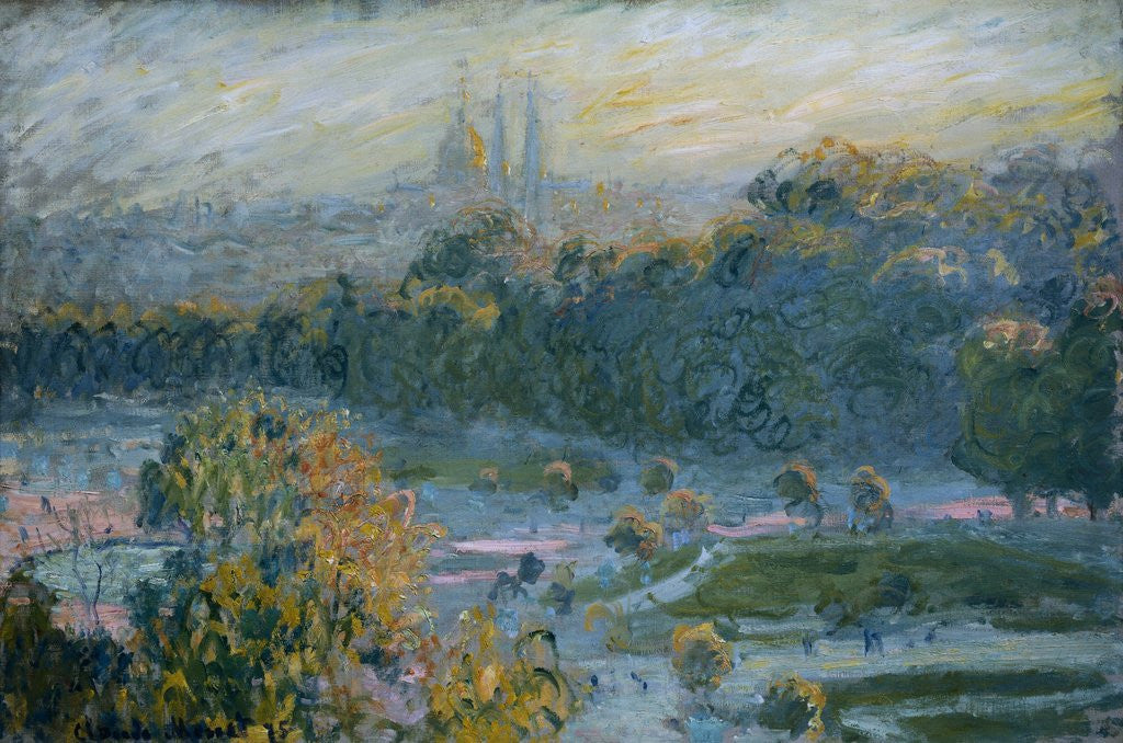 Detail of The Tullerias by Claude Monet