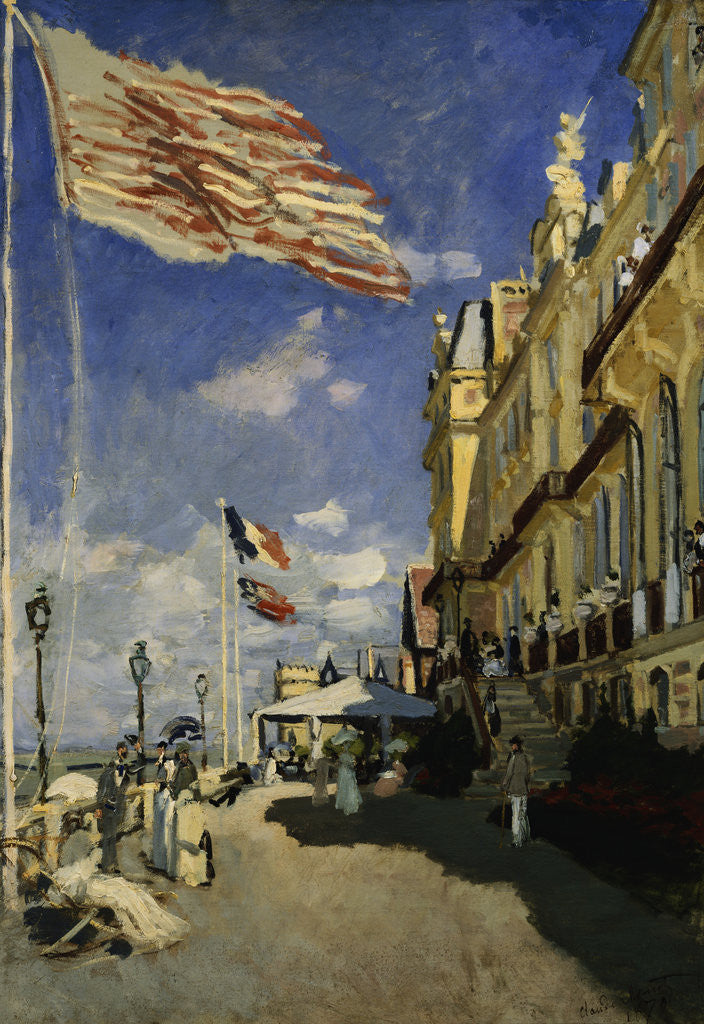 Detail of The Hotel des Roches-Noires, Trouville by Claude Monet