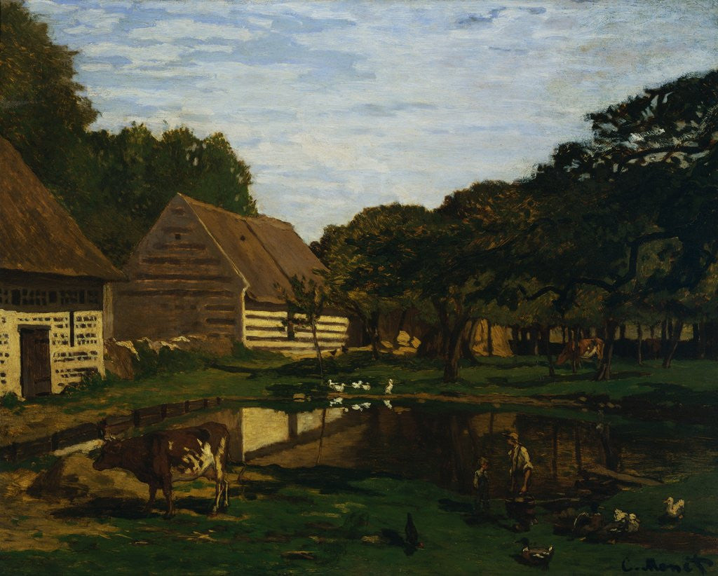 Detail of Farmyard in Normandy by Claude Monet