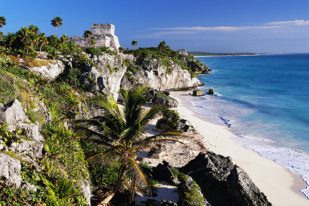 Detail of Mayan Ruins by the Sea by Anonymous