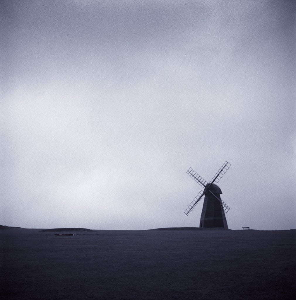 Detail of Windmill Under Gray Sky by Anonymous