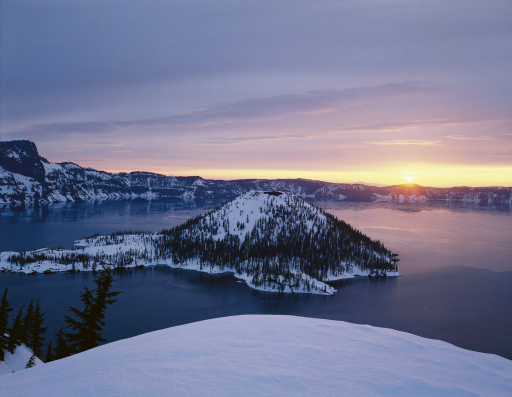 Detail of Sunrise over Crater Lake by Anonymous