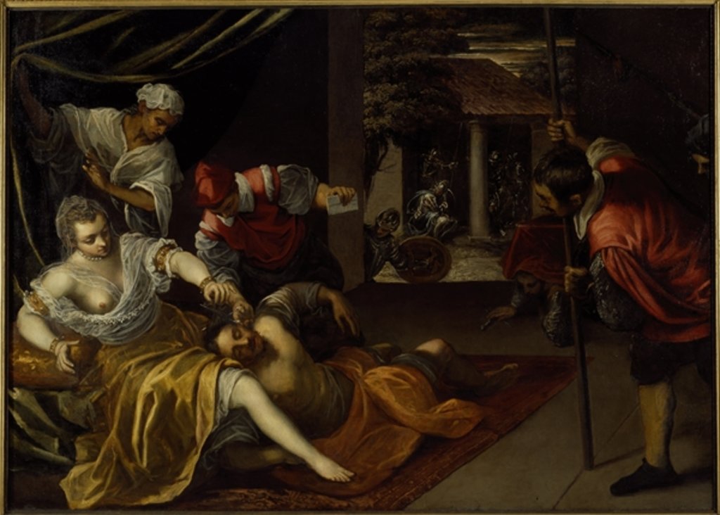 Detail of Samson and Delilah by Jacopo Robusti Tintoretto