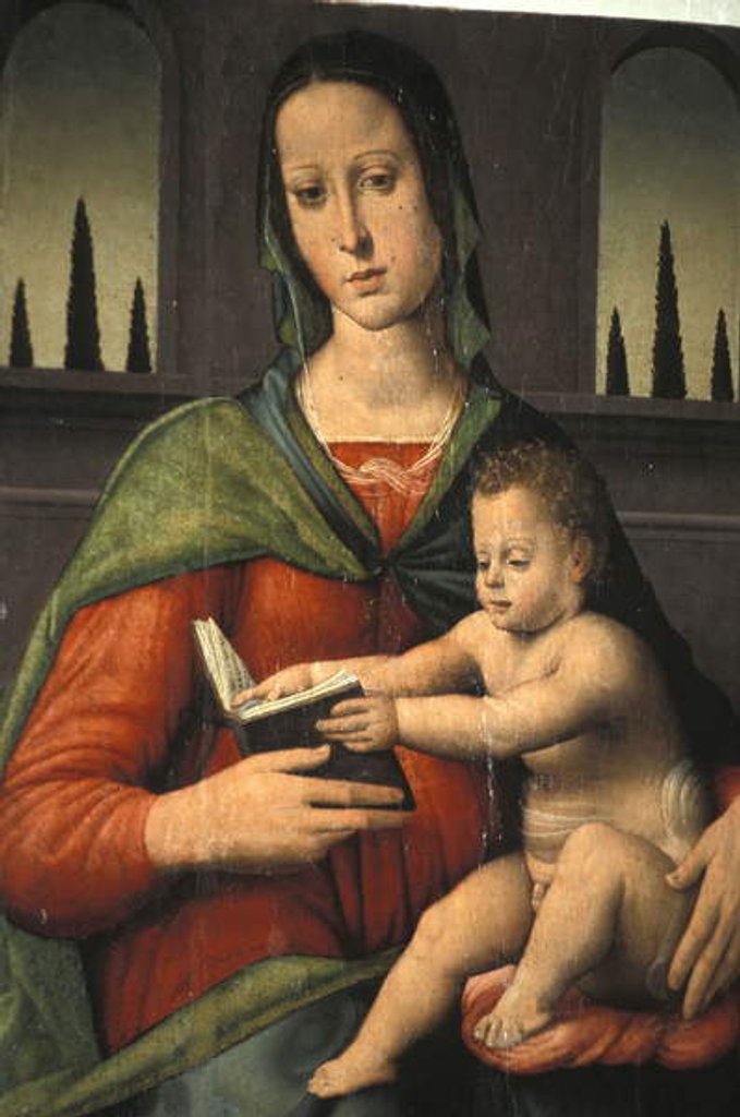 Detail of Madonna and child, XV century, Piersanti museum, Matelica, Marche, Italy by Anonymous