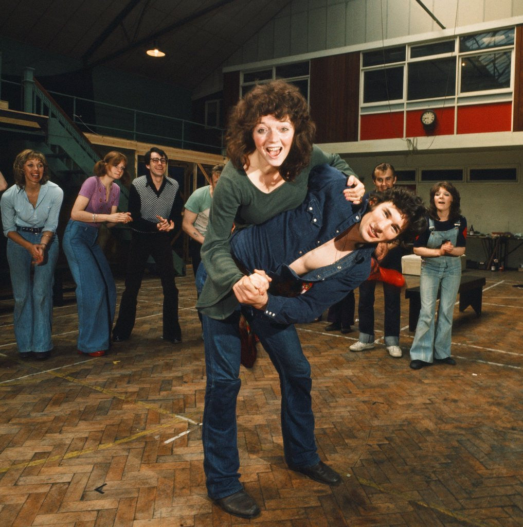 Detail of Richard Gere as Danny Zuko with Stacey Gregg by Morgan
