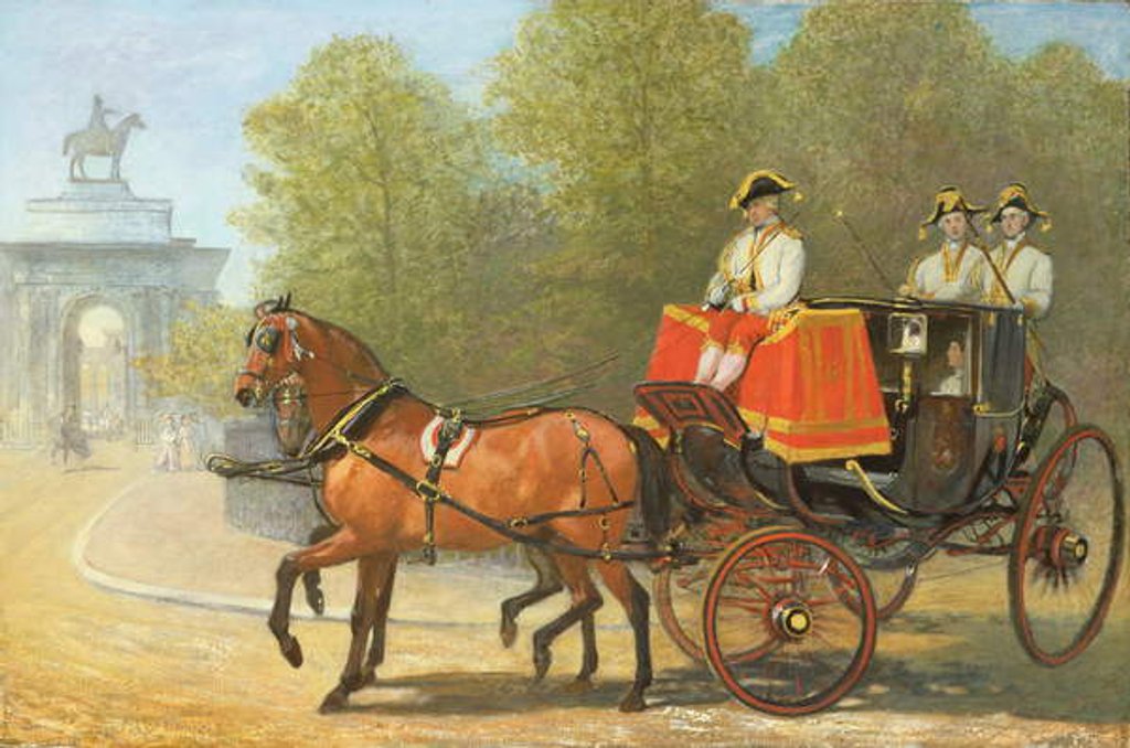 Detail of Returning from Her Majesty's Drawing Room, Hyde Park Corner, 1853 by Alfred Corbould