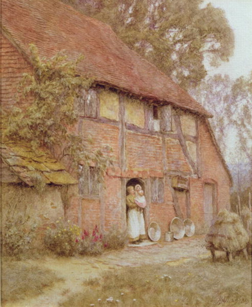 Detail of The Cottage with Beehives by Helen Allingham