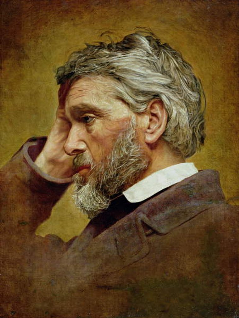 Detail of Portrait of Thomas Carlyle 1866 by T. Henderson