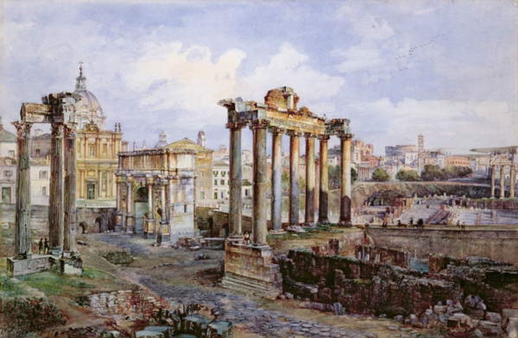 Detail of The Forum, Rome, 1878 by Vincenzo Marchi