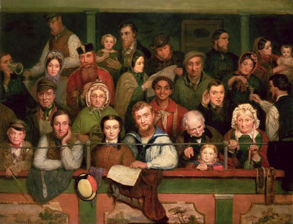 Detail of The Gallery, Drury Lane by John Watkins Chapman