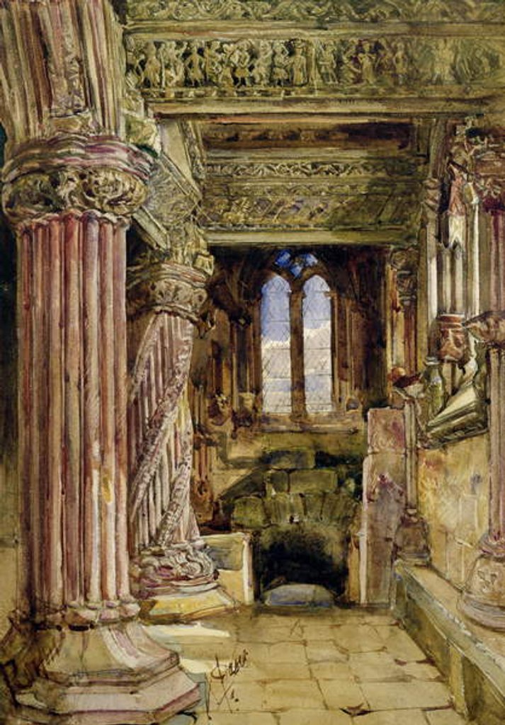 Detail of Rosslyn Chapel, Scotland by Alexander Jnr. Fraser