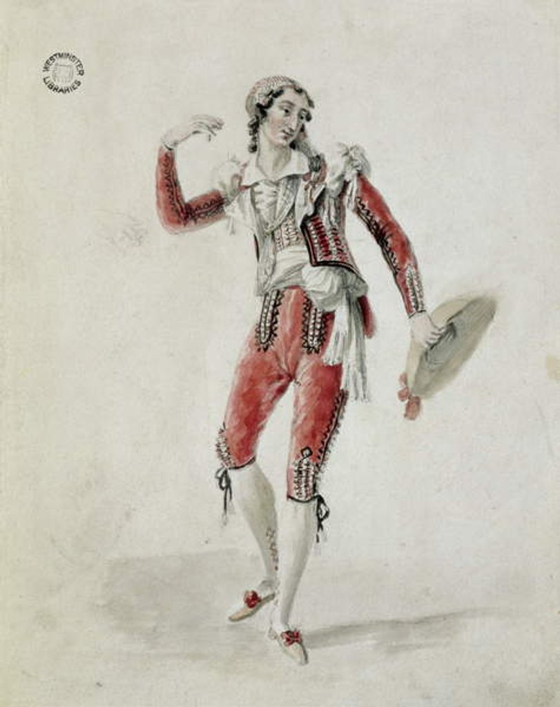 Detail of De Begnis, of the King's Theatre, as Figaro in 'The Marriage of Figaro', 1823 by Maxim Gauci