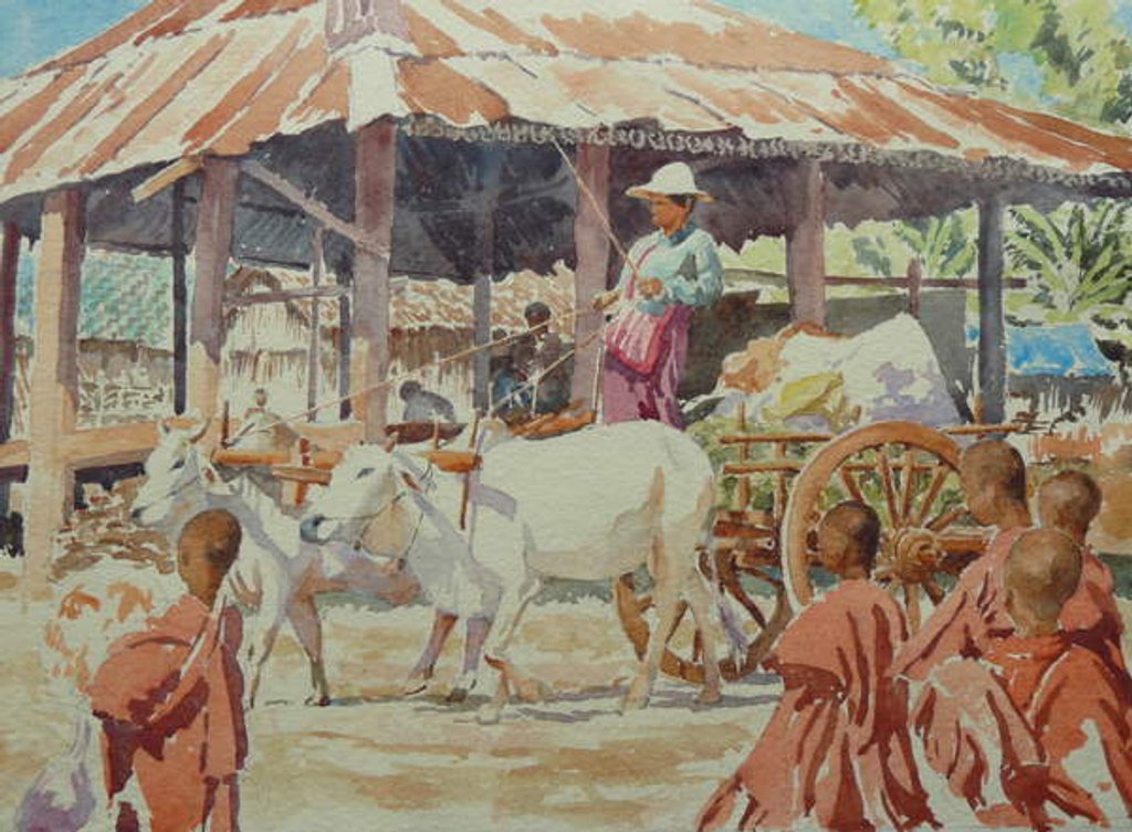 Detail of 910 Boy monks at Thaung Tho market by Clive Wilson