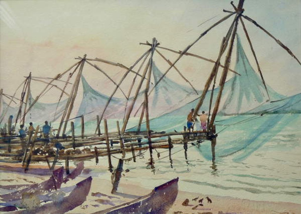 608 Fishing nets, Fort Cochin by Clive Wilson