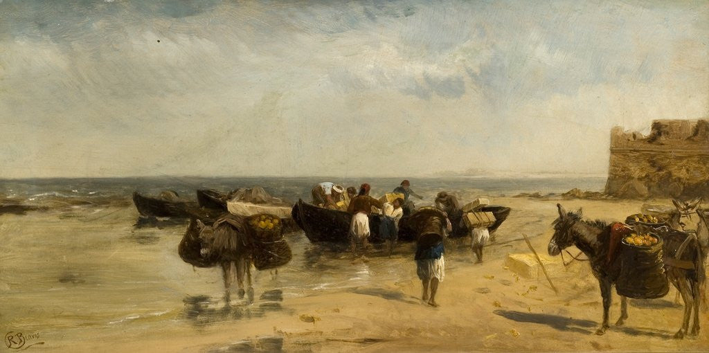 Detail of Fruit Boats on the Mediterranean by Richard Beavis